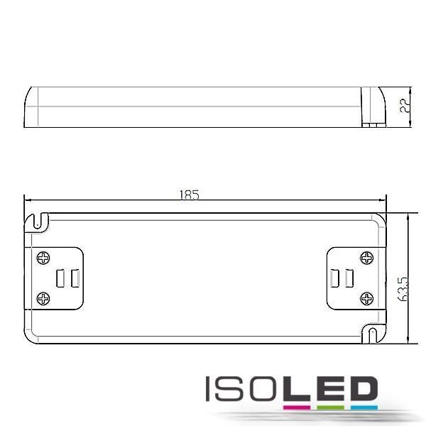 LED Trafo / Netzteil ISOLED 230VAC/24VDC 0-50W ultraflach