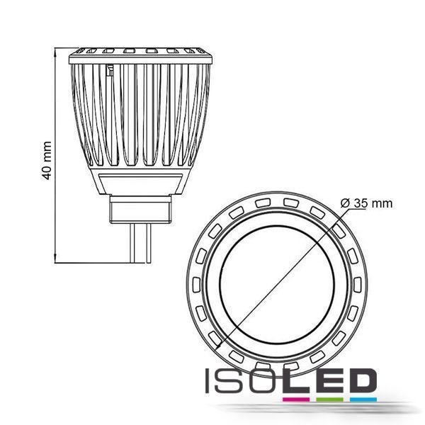 LED Spot MR11 ISOLED 4W (ca. 25W) 230lm 120° neutralweiss dimmbar