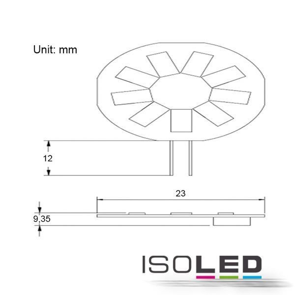 LED Stiftsockellampe G4 ISOLED 1.5W (ca. 10W) 9SMD 150lm 120° warmweiss