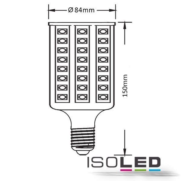 LED Corn Light E27 ISOLED 20W (ca. 125W) 1950lm 136SMD tageslichtweiss