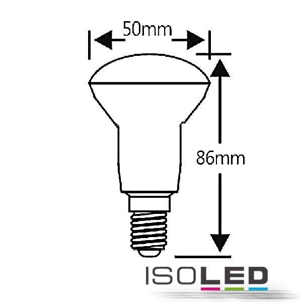 LED Spot E14 ISOLED 5W (ca. 40W) 490lm warmweiss matt R50