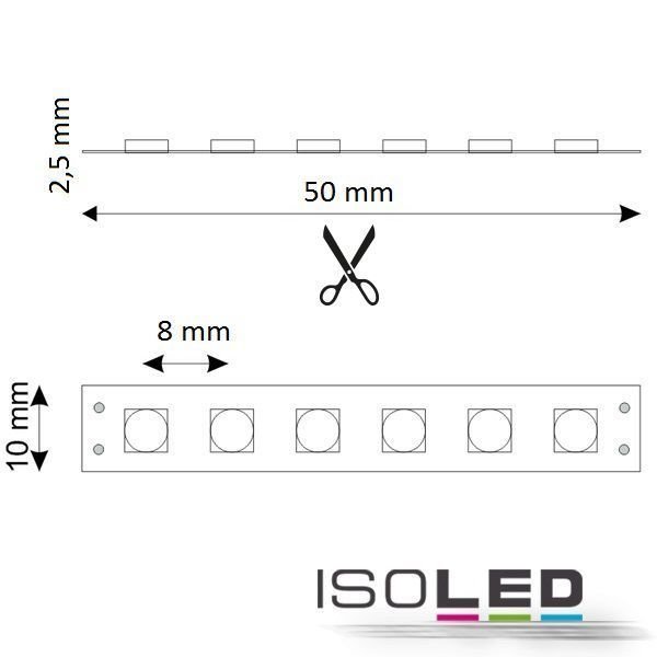 LED Flexband ISOLED SIL730 9.6W/m 24V IP20 warmweiss 1/2/5m