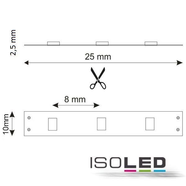 LED Flexband ISOLED SIL730 9.6W/m 12V 42W IP20 warmweiss 5m