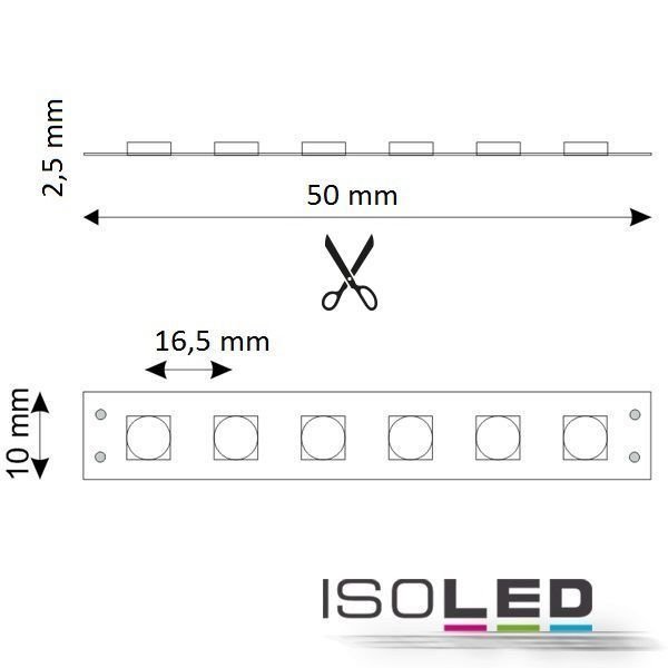 LED Flexband ISOLED SIL730 4.8W/m 12V 18W IP20 warmweiss 5m