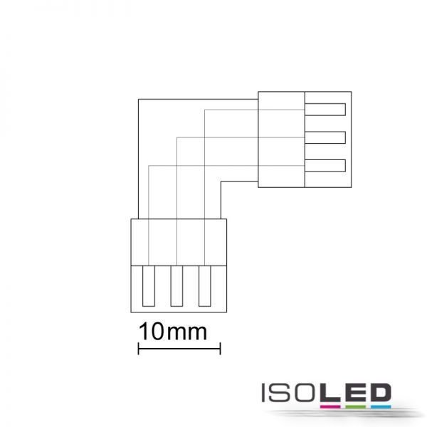 LED Flexband Clip-Eckverbinder ISOLED 3-polig für Breite 10mm