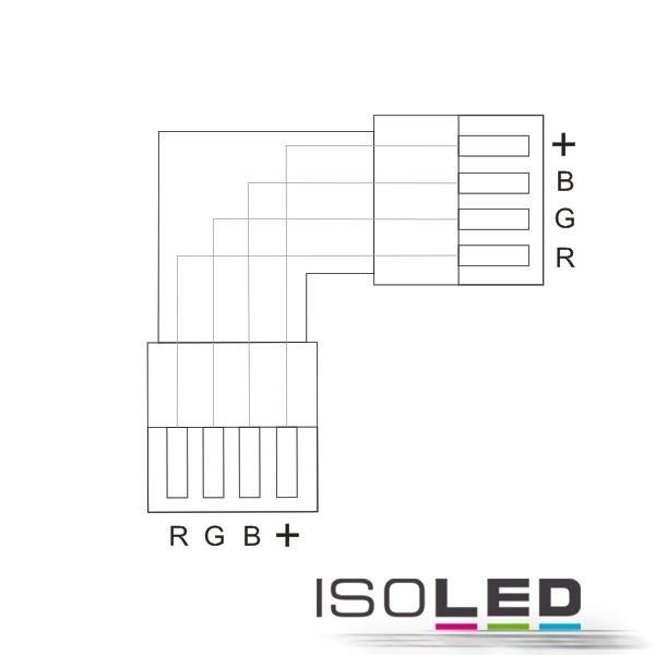 LED Flexband Clip-Eckverbinder ISOLED 4-polig für Breite 10mm