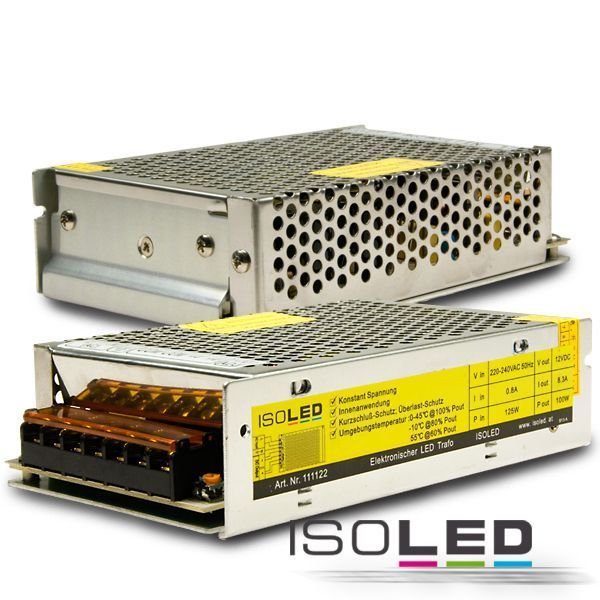 LED Einbau-Trafo / Netzteil ISOLED 24VDC 150W offen nicht dimmbar