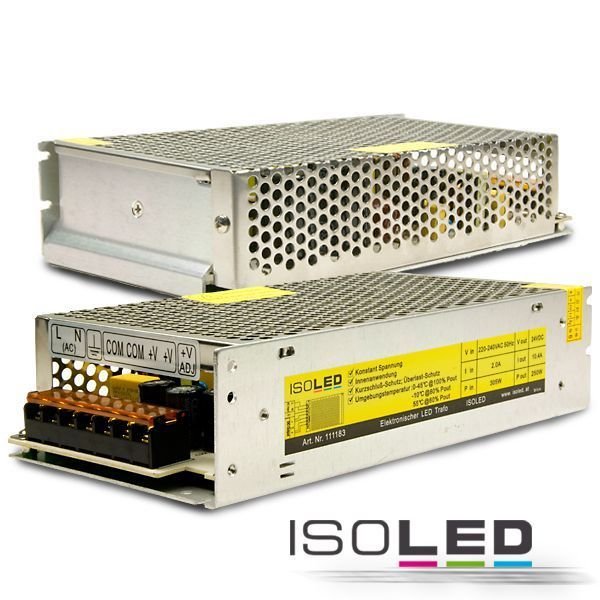LED Einbau-Trafo / Netzteil ISOLED 24VDC 250W offen nicht dimmbar