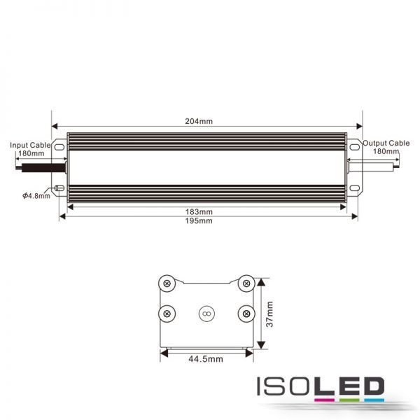 LED Trafo / Netzteil ISOLED 24VDC 60W IP65 dimmbar
