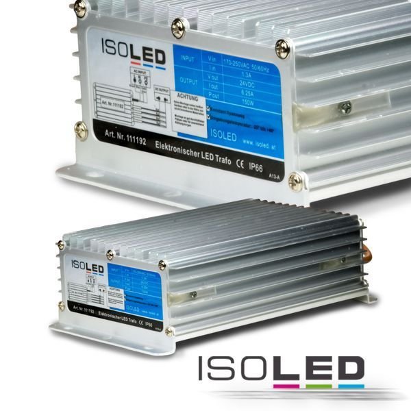 LED Trafo / Netzteil ISOLED 24VDC 150W IP66 nicht dimmbar