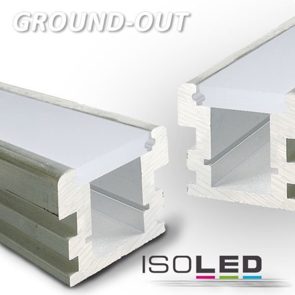 Alu-Einbauprofil ISOLED GROUND-OUT befahrbar 2000x26x26mm (LxBxH)