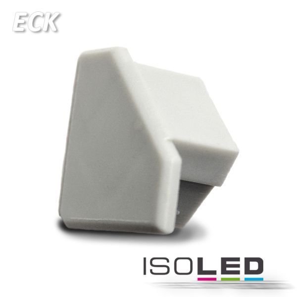 Endkappe PVC silber für Profil ISOLED ECK
