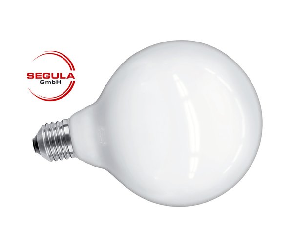 Filament LED Globe 125 opal Segula 50684 E27 6W (ca. 40W) 420lm 2600K dimm.