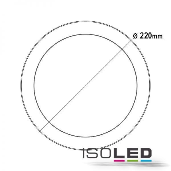 LED Deckenaufbauleuchte 220mm weiss ISOLED 18W (ca. 100W) 4200K
