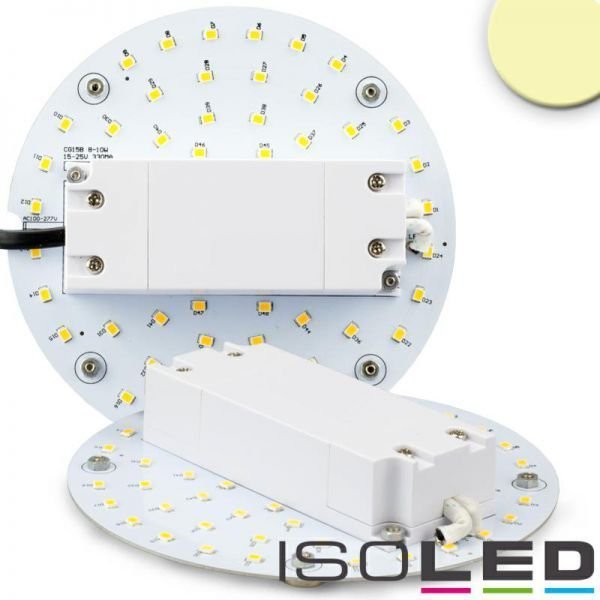 Platine LED 130mm avec aimant ISOLED 9W (ca. 75W) blanc chaud