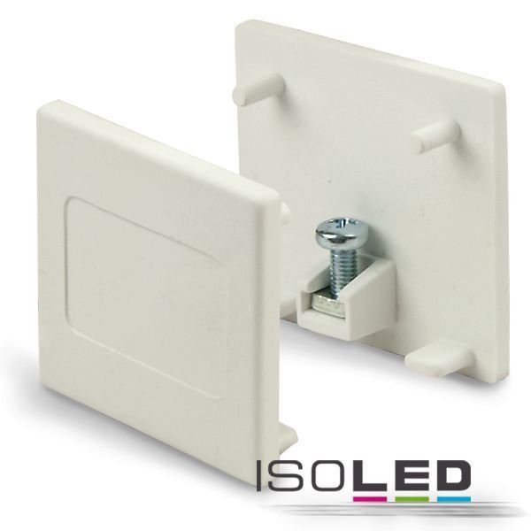 Embout blanc pour 3-phases rail conducteur ISOLED