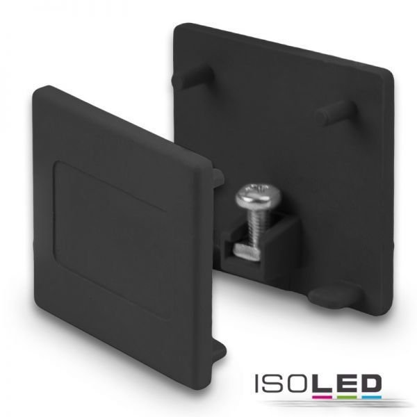 Endkappe schwarz für 3-Phasen Stromschienen ISOLED