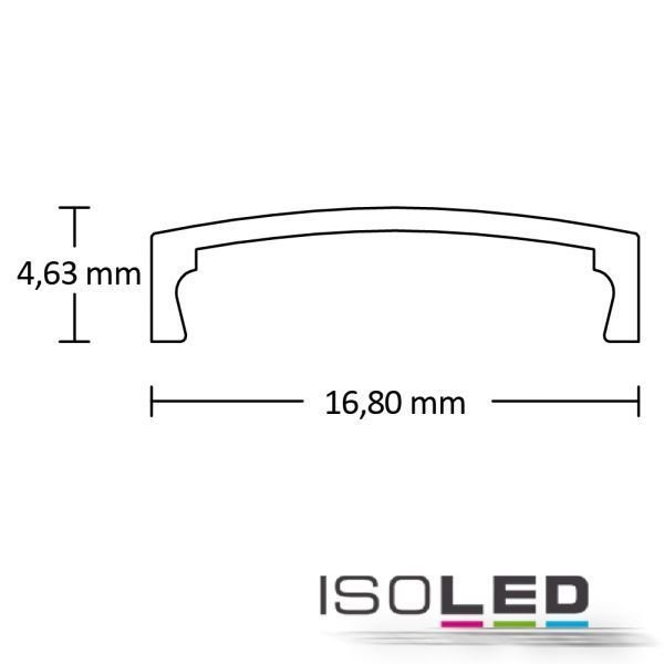 Abdeckung milky für Profil ISOLED SURF12 L=0.95/2m