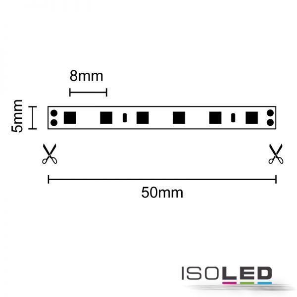LED Micro-Flexband ISOLED CRI942 9.6W/m 24V 38W IP20 neutralweiss 5m