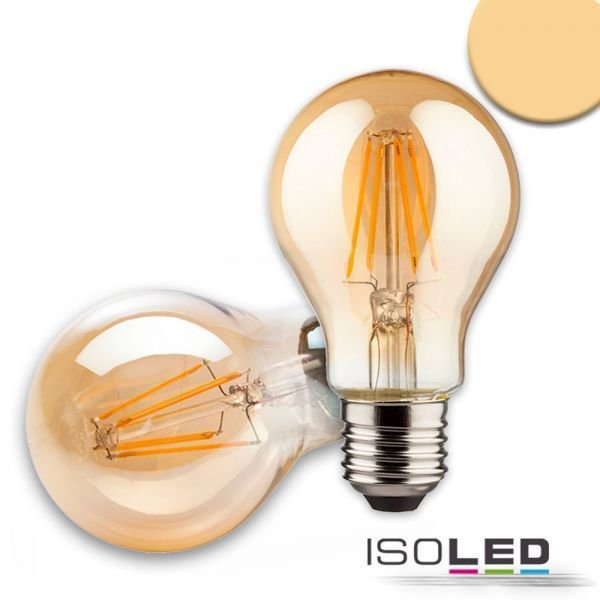 LED Filament Birne ISOLED E27 8W (ca. 50W) 500lm 2200K dimmbar