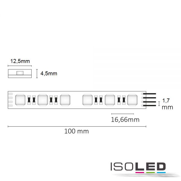 LED Flexband ISOLED AQUA RGB+WW 19W/m 24V IP68 warmweiss 5m