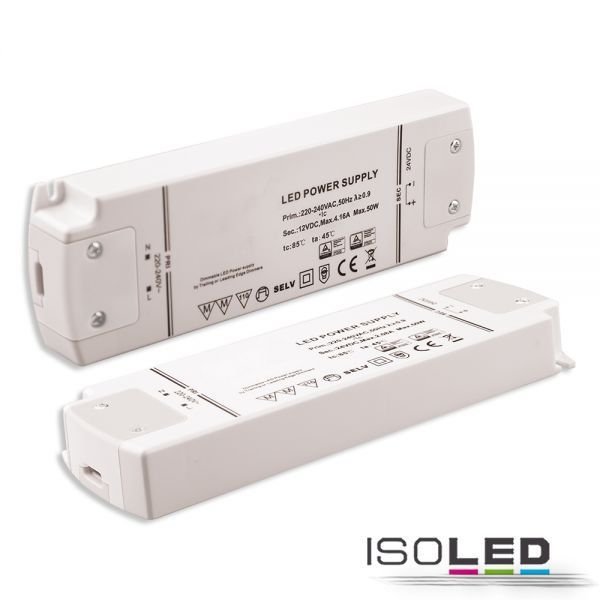 LED Trafo / Netzteil ISOLED 12VDC 0-50W für Flexbänder dimmbar