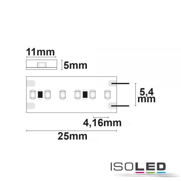 LED Linear-Flexband ISOLED 280LED/m 15W/m 24V CRI93 IP54 2700K 5m