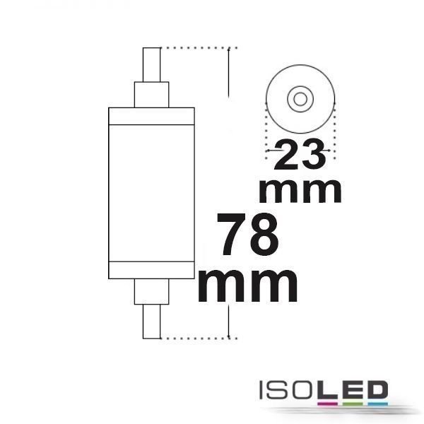 LED Stab R7s ISOLED 78mm 6W (ca. 40W) 470lm warmweiss Ø 23mm dimmbar
