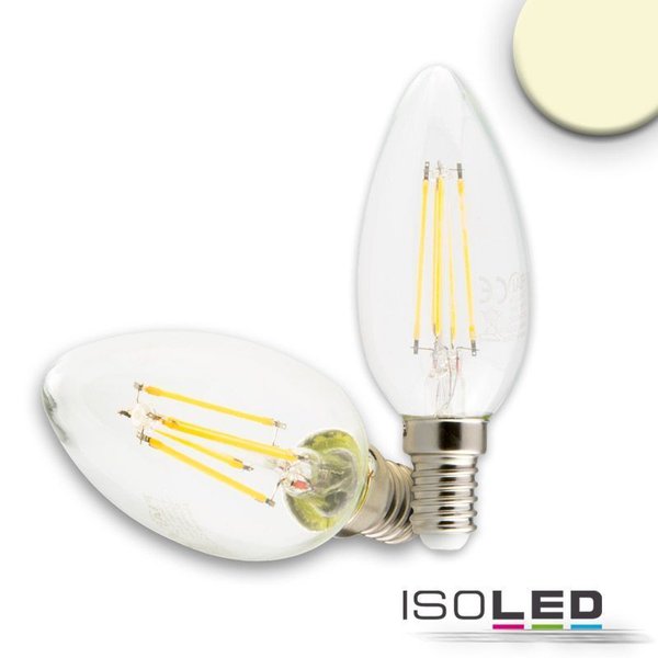 LED Filament Kerze ISOLED E14 4W (ca. 35W) 350lm 2700K klar dimmbar