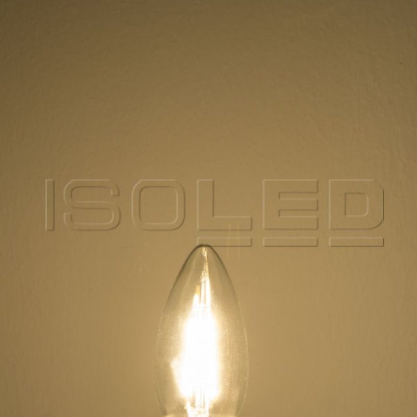 LED Filament Kerze ISOLED E14 4W (ca. 35W) 350lm 2700K klar dimmbar
