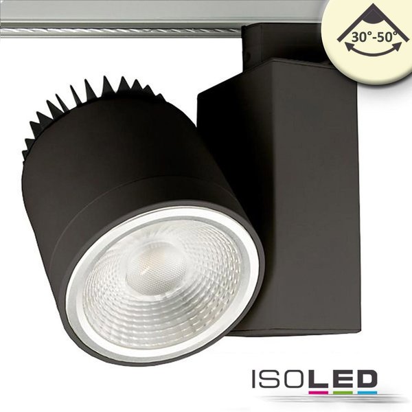 3-Phasen LED Schienenstrahler schwarz 35W (ca. 250W) 30-50° 3500K CRI92
