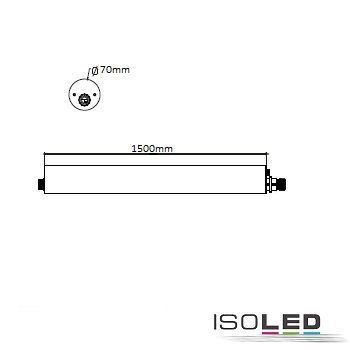 LED Linearleuchte ISOLED HIGH PROTECTION IP69K 50W (ca. 400W) 4000K 150cm