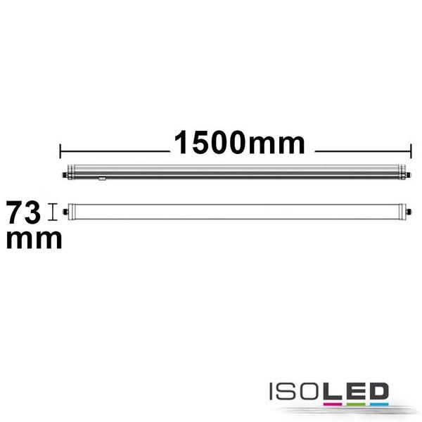 LED Linearleuchte ISOLED PROFESSIONAL IP66 40W (ca. 350W) 4000K 150cm