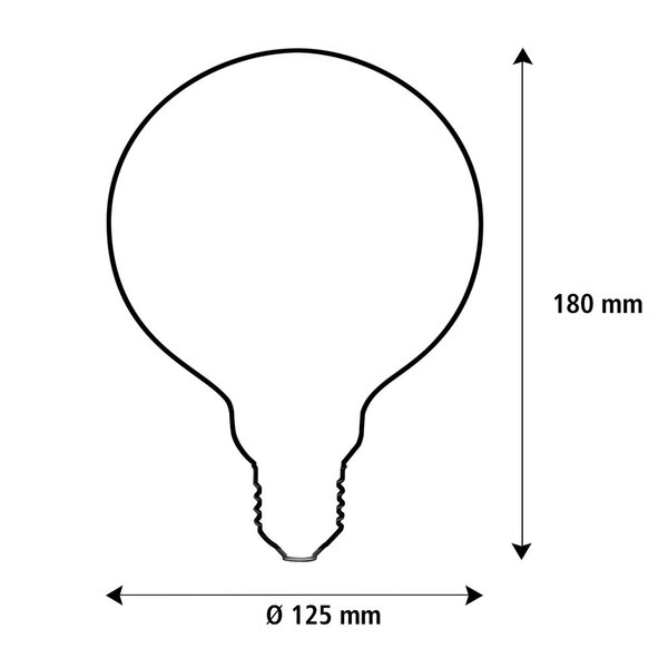 LED Globe 125 matt satiniert Segula 55675 6.5W (ca. 50W) 650lm 2700K dimmbar