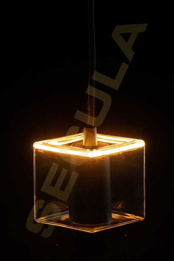LED FLOATING Cube inside 86 klar Segula 55053 E27 6W (ca. 30W) 1900K dimmbar