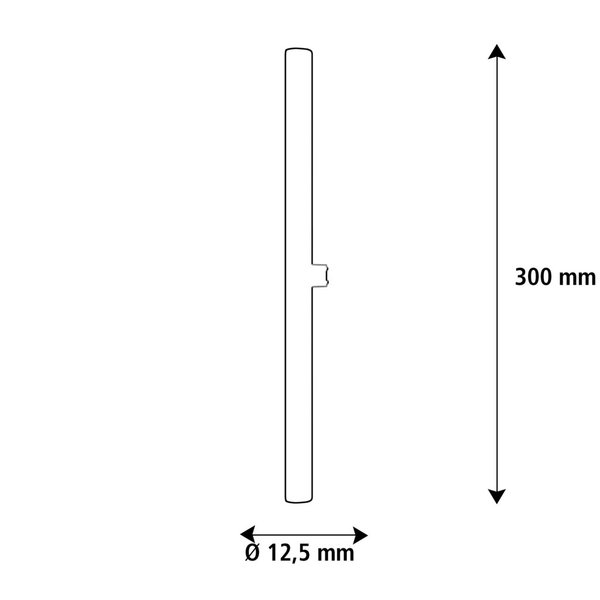 LED Linienlampe 300mm slim klar S14d Segula 55180 6.5W (ca. 30W) 1900K dimmbar
