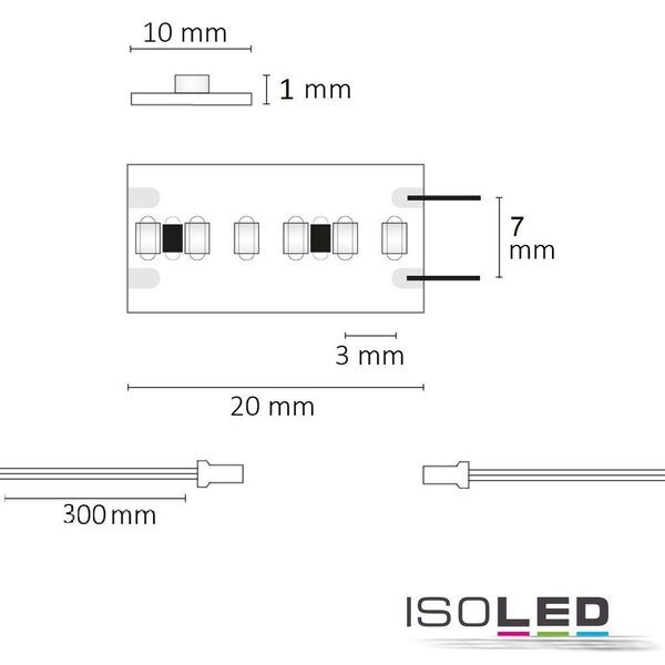 LED Flexband ISOLED mit MiniAMP Stecker 6W/m 4000K 24VDC 5m