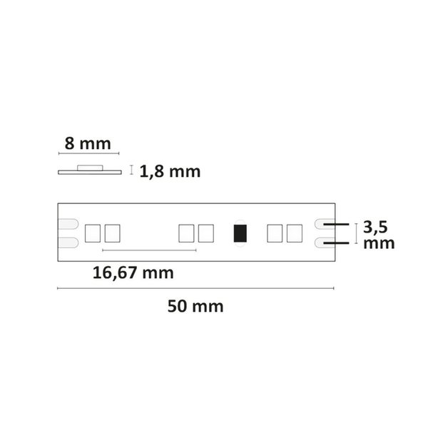 LED Flexband ISOLED MiniAMP Stecker 9W/m 1900-4000K 12VDC 2.5m