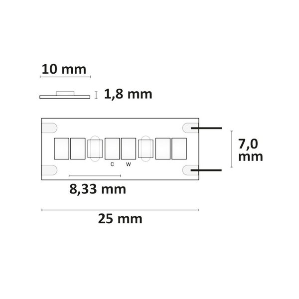 LED Flexband ISOLED MiniAMP Stecker 15W/m 1900-4000K 12VDC 1.2m