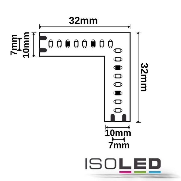 Eckverbinder für ISOLED MiniAMP LED Flexband 15W/m 1900-4000K 24VDC