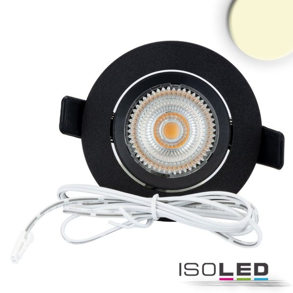 LED Einbauleuchte ISOLED MiniAMP schwarz 8W 24VDC 3000K dimmbar
