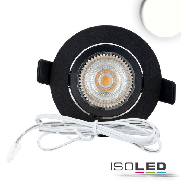 LED Einbauleuchte ISOLED MiniAMP schwarz 8W 24VDC 4000K dimmbar