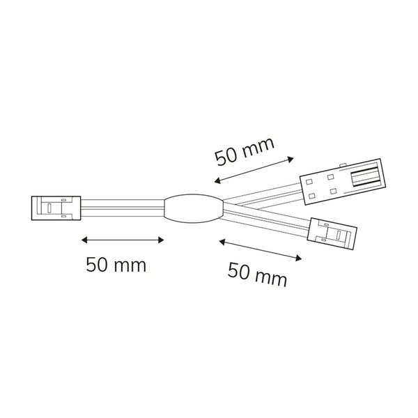 Abzweigkabel 100cm mit ISOLED MiniAMP Stecker 12-24VDC 4A